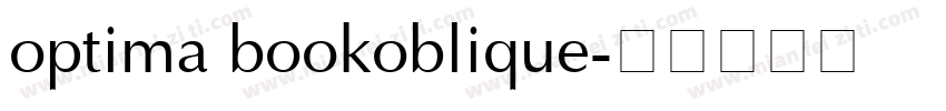 optima bookoblique字体转换
